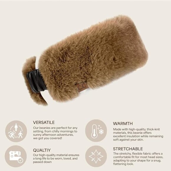 Soft Faux Fur Feel Sherpa Lined Headband